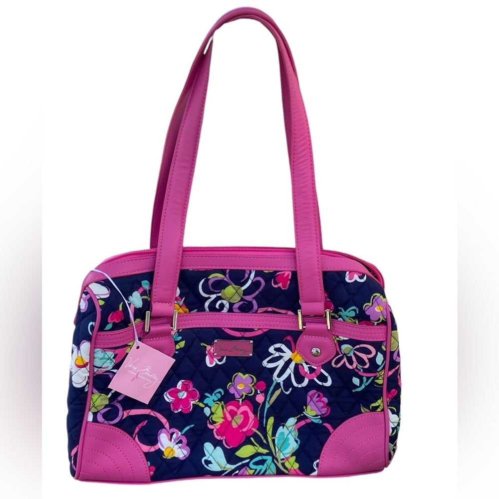 NWT VERA BRADLEY CAROLINE PURSE IN RIBBONS PINK